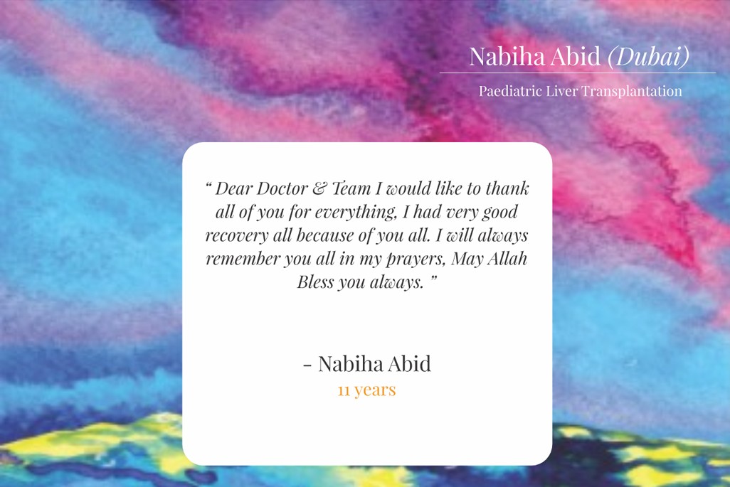 Baby Nabiha Abid – Pediatric Liver Transplantation
