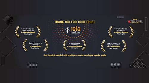 Times Excellence Awards for Rela Hospital Doctors